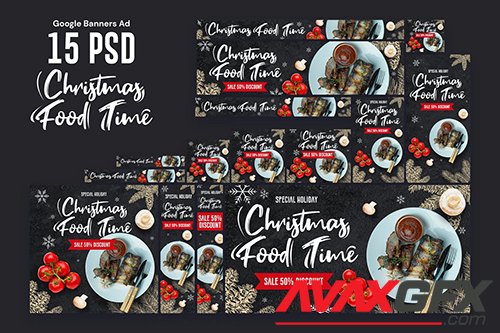 Merry Christmas Time Banners Ad 3UJNPN3