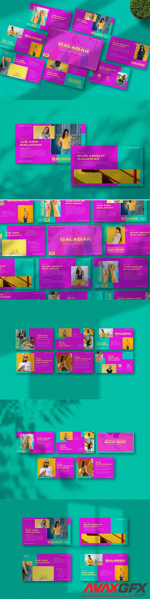 Galadak Creative Powerpoint, Keynote and Google Slides Template