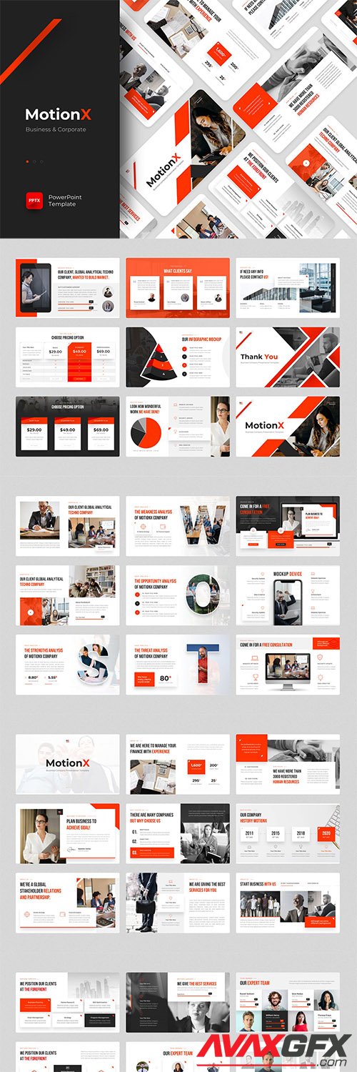 MotionX - Business Powerpoint, Keynote and Google Slides Template