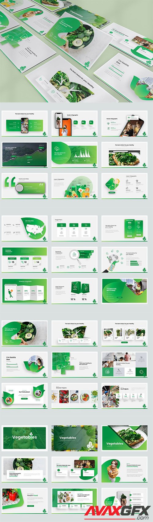 Vegetables Powerpoint, Keynote and Google Slides Template