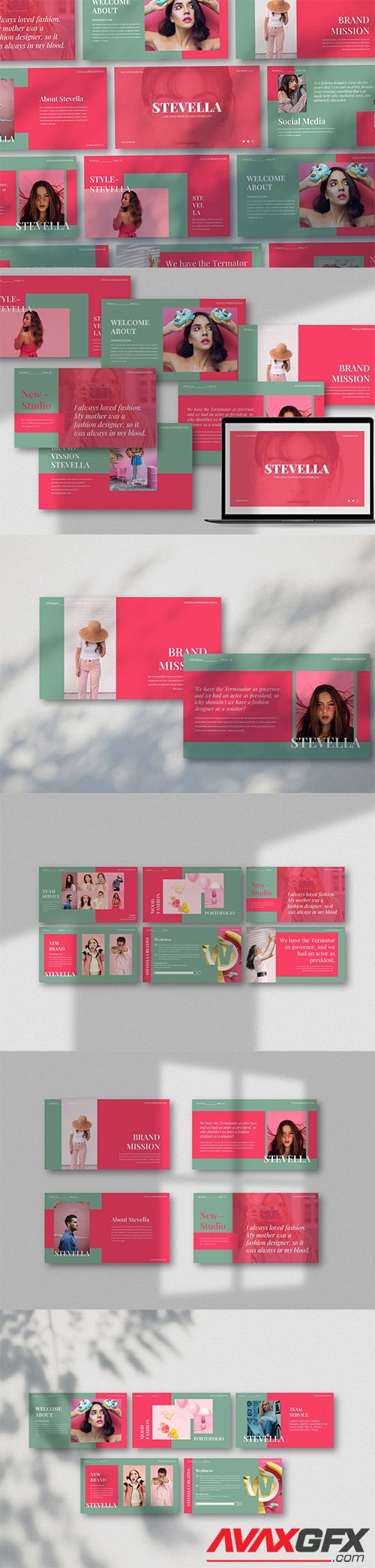 Stevella Creative Powerpoint, Keynote and Google Slides Template