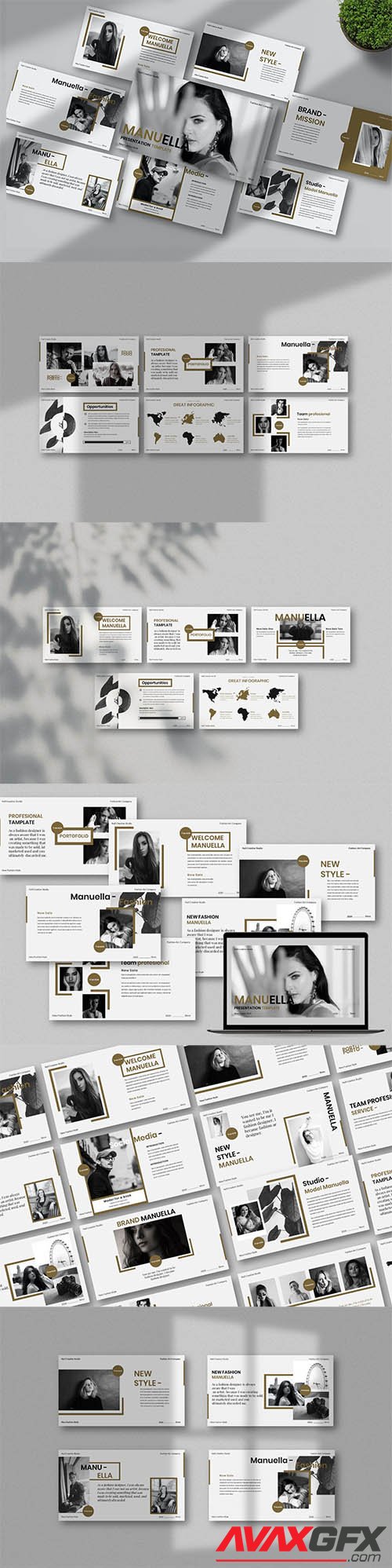 Manuella Creative Powerpoint, Keynote and Google Slides Template