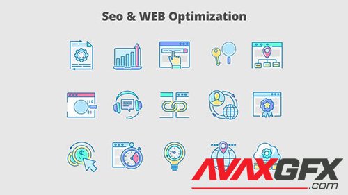 Seo Optimization - Filled Outline Animated Icons 29648225
