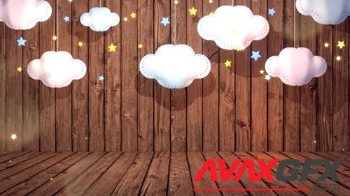 Clouds Paper Craft And Wooden Wall 29315050