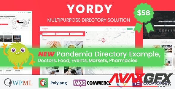 ThemeForest - Yordy v1.4 - Directory Listings WordPress Theme - 23114276