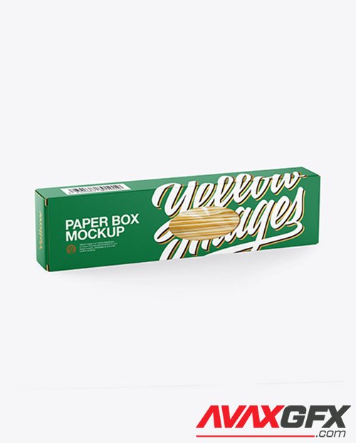 Paper Box with Spaghetti Mockup 45787