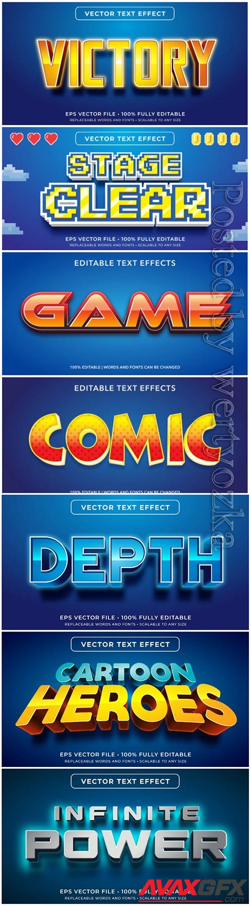 3d editable text style effect vector vol 83