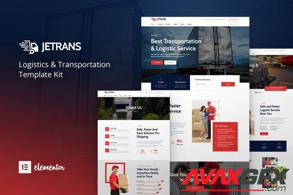 ThemeForest - Jetrans v1.0.0 - Logistics & Transportation Elementor Template Kit - 29677272