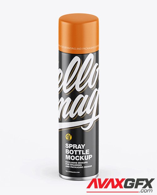 Glossy Spray Bottle w/ Matte Cap Mockup 53476