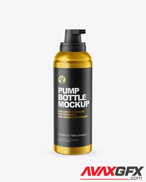 Metallic Pump Bottle Mockup 58746