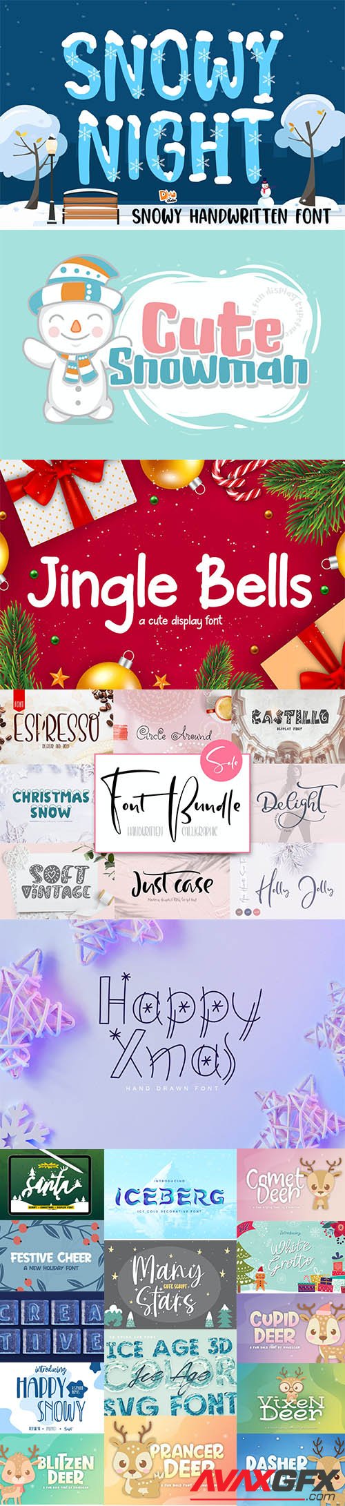 Christmas Winter Fonts Collection