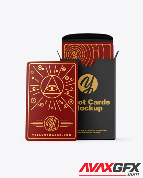 Tarot Cards with Box Mockup 58720