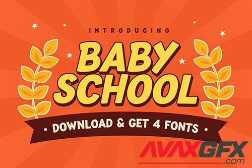 Baby School - Kids Fun Font