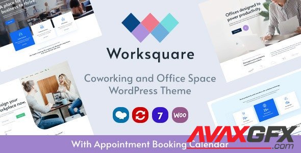 ThemeForest - Worksquare v1.2 - Coworking and Office Space WordPress Theme - 28044669