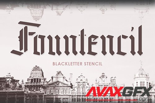 Fountencil - Blackletter Stencil