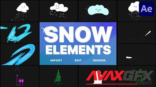 Cartoon Snow Clouds | After Effects 29691753