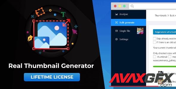 CodeCanyon - WordPress Real Thumbnail Generator v2.4.8 - Efficiently force regenerate thumbnails in bulk (or single) - 18937507 - NULLED