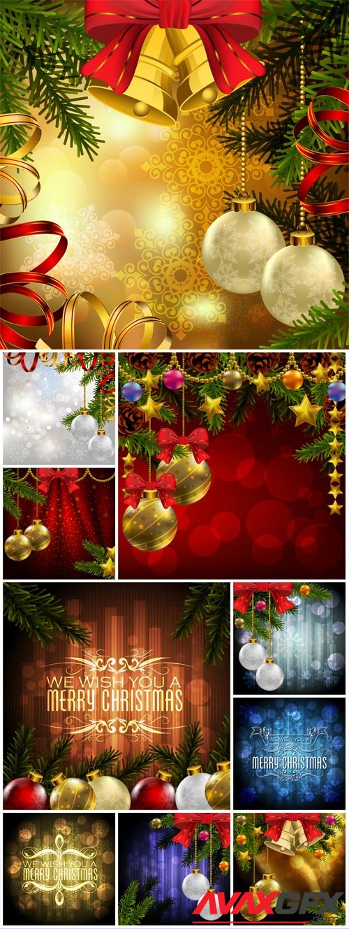 New Year and Christmas illustrations in vector №27