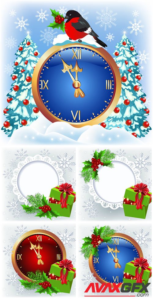 New Year and Christmas illustrations in vector №16