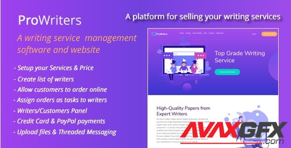 CodeCanyon - ProWriters v1.7 - Sell writing services online - 27049109