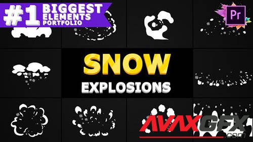 Cartoon Snow Explosions | Premiere Pro MOGRT 29611133