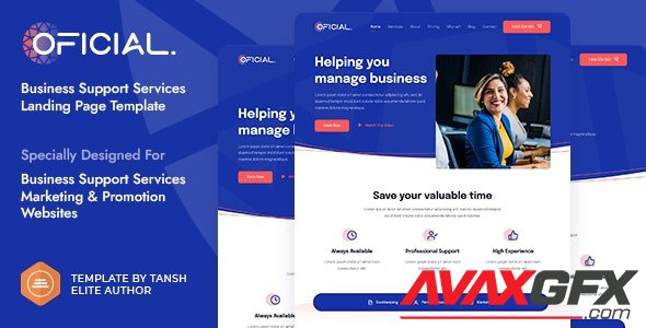 ThemeForest - Oficial v1.0.0 - Business Support Services HTML Landing Page Template - 29682546