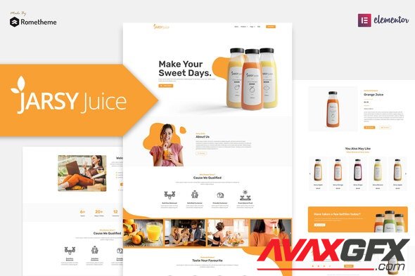 ThemeForest - Jarsy Juice v1.0.01 - Drink Brand Elementor Template Kit - 29664893