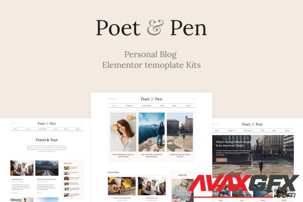 ThemeForest - Poet & Pen v1.0.0 - Personal Blog Elementor Template Kit - 29719320