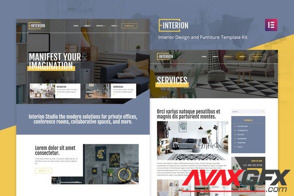 ThemeForest - Interion v1.0.0 - Interior Design Elementor Template Kit - 29696799