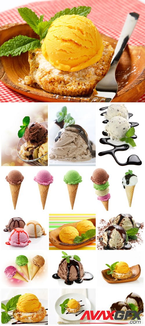 Various ice cream stock photo