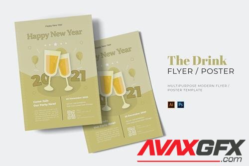 Drink New Year Party Flyer