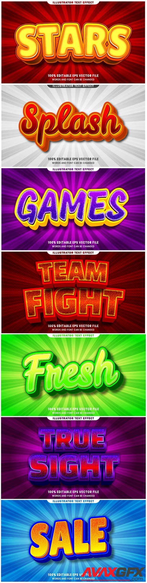 3d editable text style effect vector vol 122