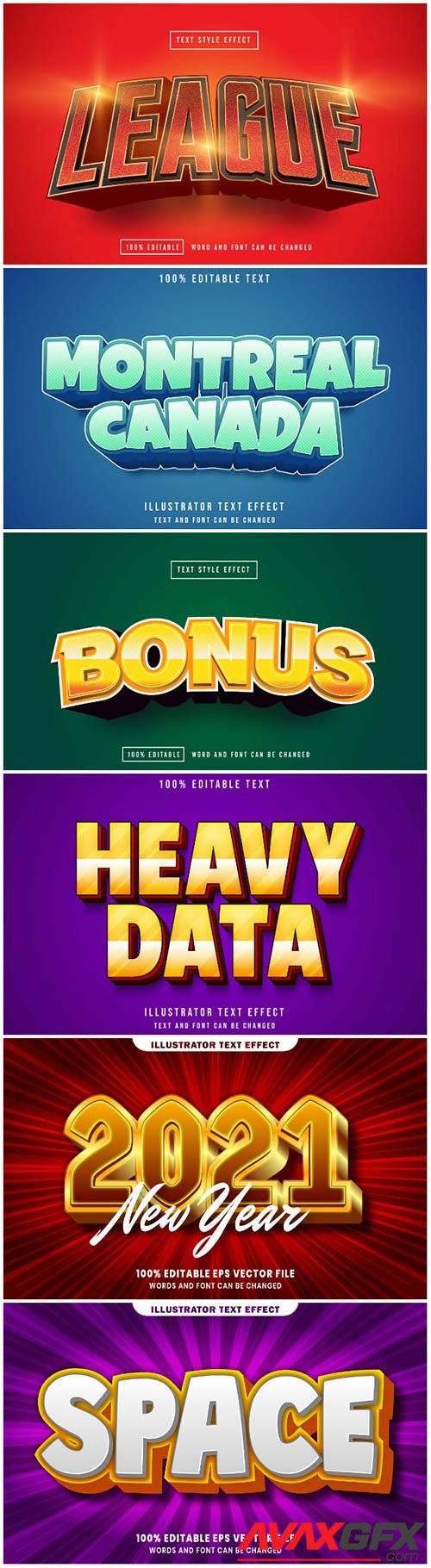 3d editable text style effect vector vol 124