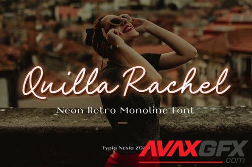 Quilla Rachel Neon Script Font