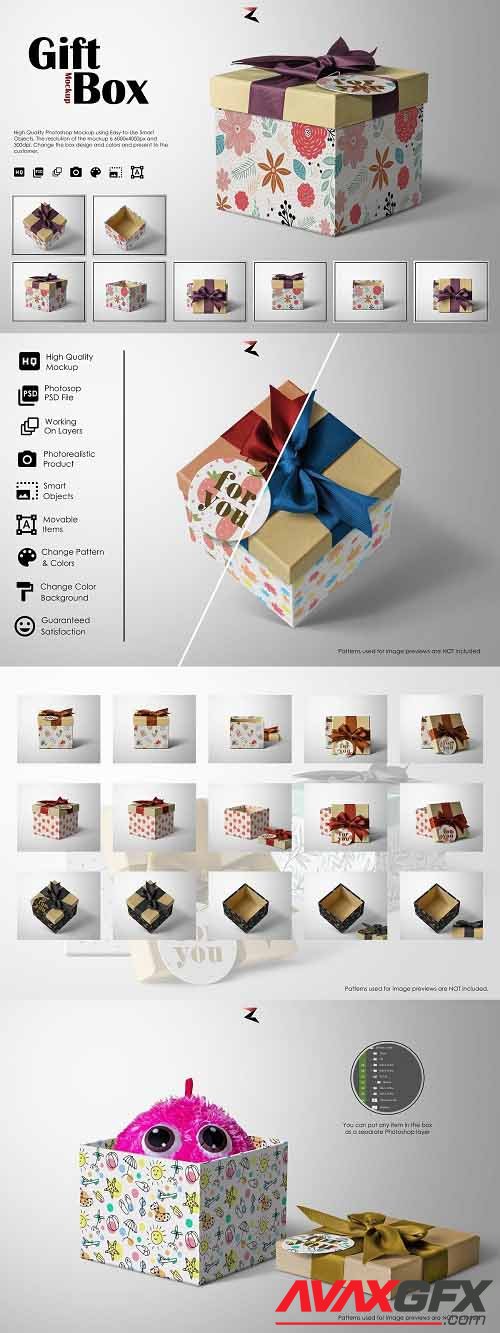 CreativeMarket - Gift Box Mockup 6K 5570092