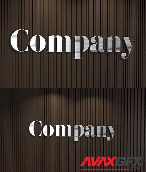 Company Logo on Wooden Wall Mockup 400052420