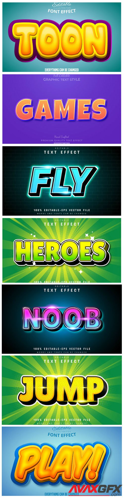 3d editable text style effect vector vol 154