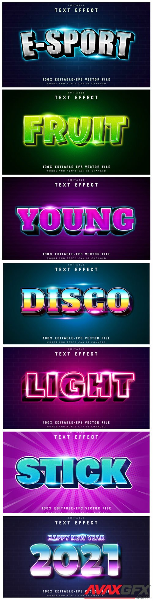 3d editable text style effect vector vol 147