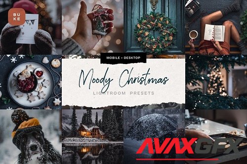 CreativeMarket - 4 Moody Christmas Presets Pack 5679586
