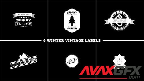 Winter Vintage Labels 13873625