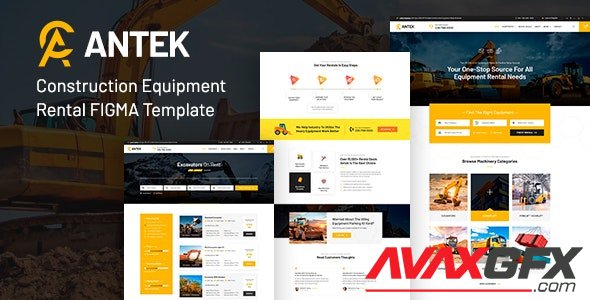 ThemeForest - Antek v1.0 - Construction Equipment Rental FIGMA - 29651709