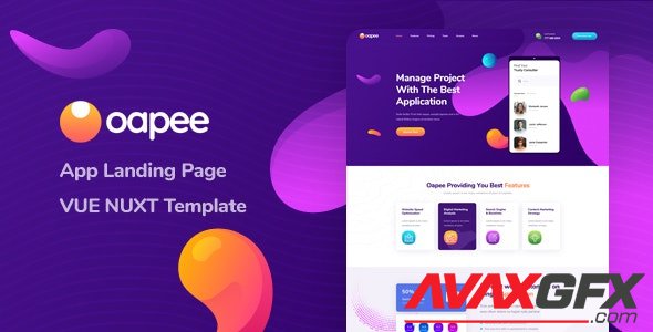 ThemeForest - Oapee v1.0 - Vue Nuxt App Landing Page Template - 29085742