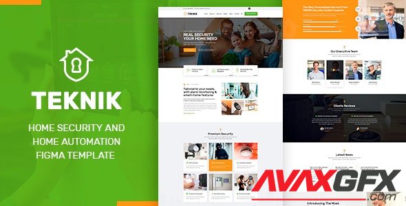 ThemeForest - Teknik v1.0 - Security Services Figma Template - 29793325