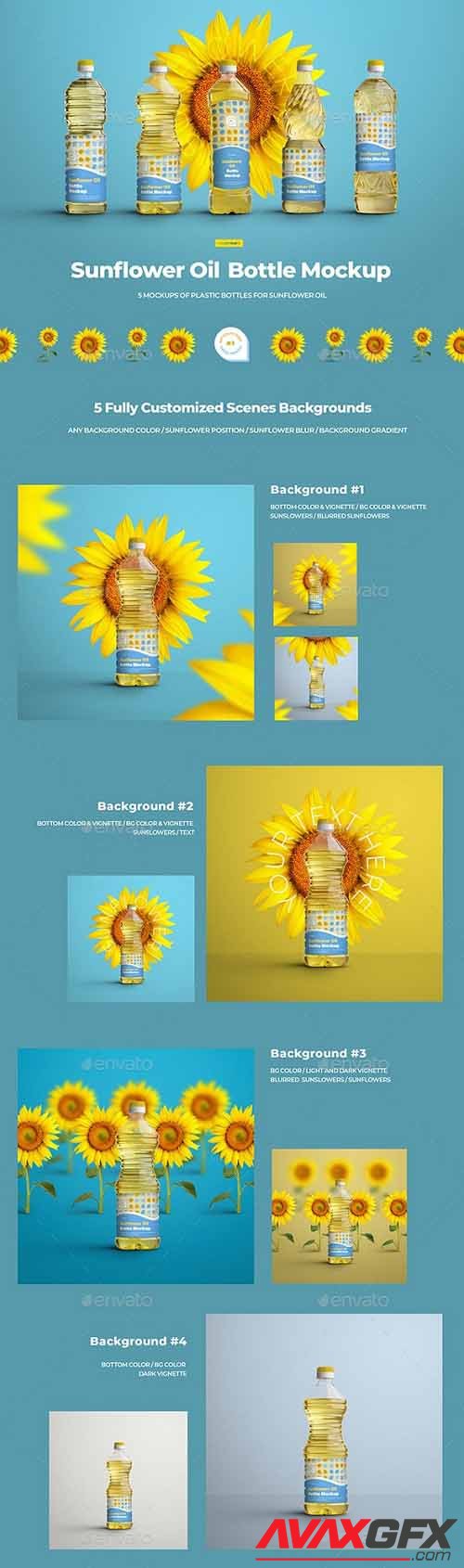 GraphicRiver - Mockups Plastic Sunflower Oil Bottles 29741146