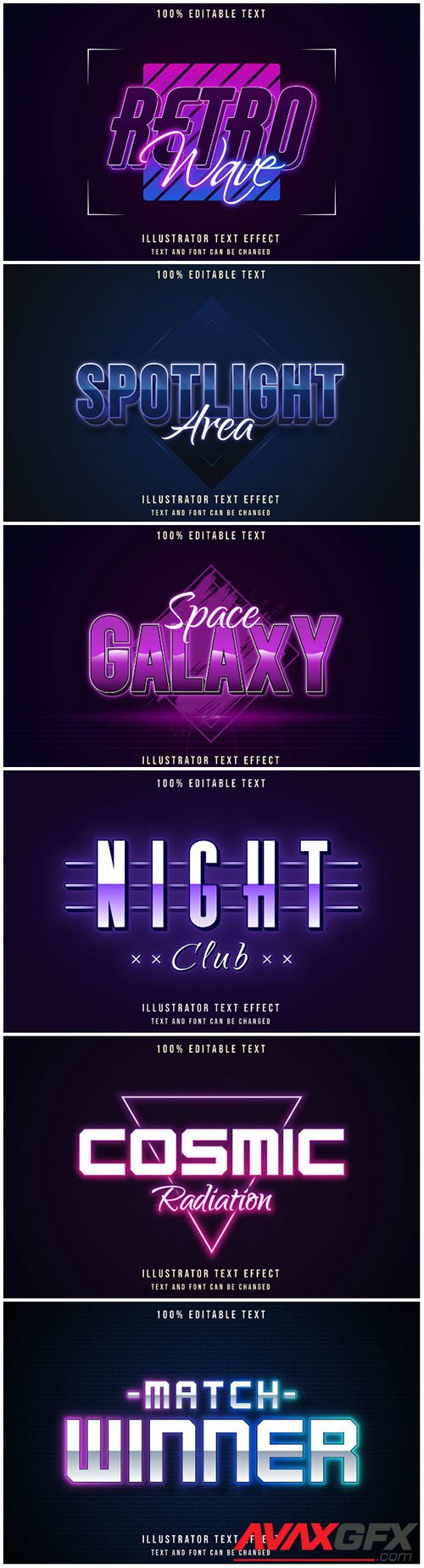 3d editable text style effect vector vol 183