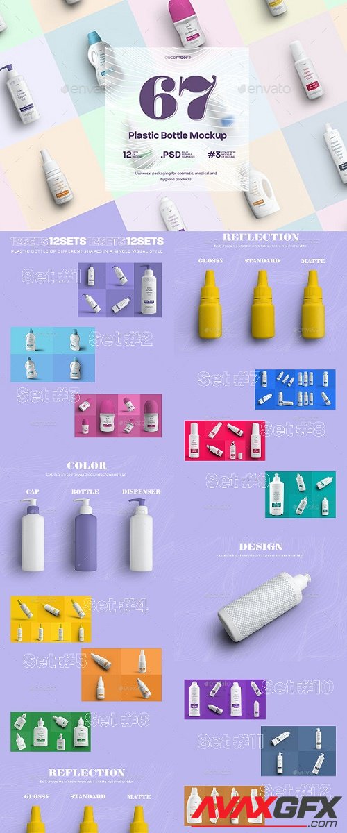 GraphicRiver - 12 Set Mockup of Plastic Bottles ( 67 mockup ) 29704349