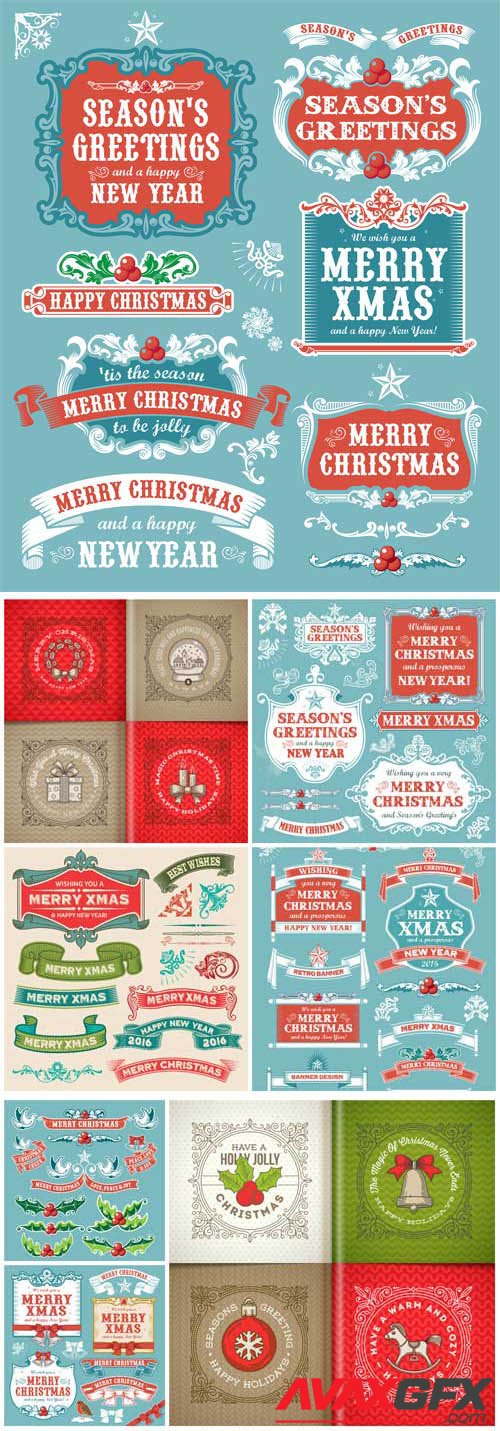 New Year and Christmas illustrations in vector №44