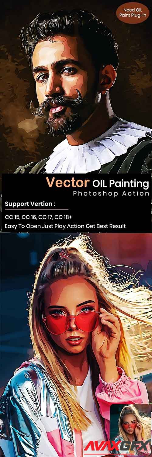 GraphicRiver - Vector oil Painting Ps Action 29500480