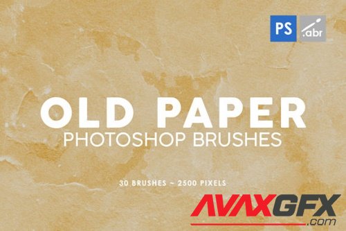 30 Old Paper Photoshop Stamp Brushes 2
