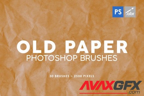 30 Old Paper Photoshop Stamp Brushes 1